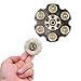 Fidget Hand Spinner - Six Shooter Gun Barrel Design - Brass Metal - Ultra Fast and Quiet - Superior R188 Ceramic Bearing - 6 Mins Spin Time - Relaxing and Fun Stress Reducing Toy - Boredom, ADD, ADHD