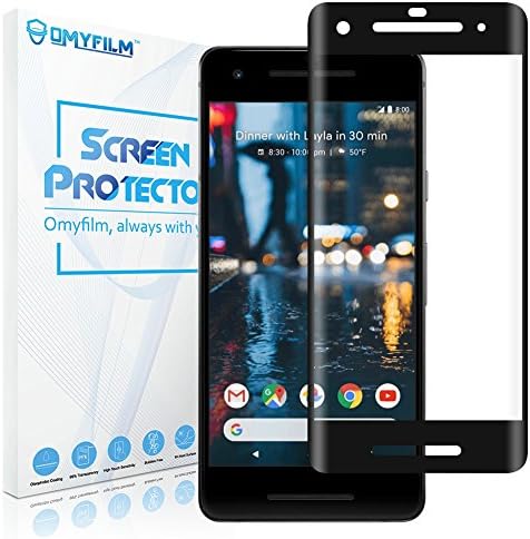 OMYFILM Screen Protector For Google Pixel 2, Google Pixel 2 Tempered Glass 3D Curved [Anti-Scratch] [Easy installation] Glass Screen protector for Pixel 2 (Pixel 2, black)
