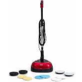 Ewbank EP170 Complete Cleaner, Washer, Scrubber, Scourer, and Polisher, Interchangeable Brushes and Pads Multi-Use Floor Machine, 2200 rpm, Lightweight, Red, 8 Pound