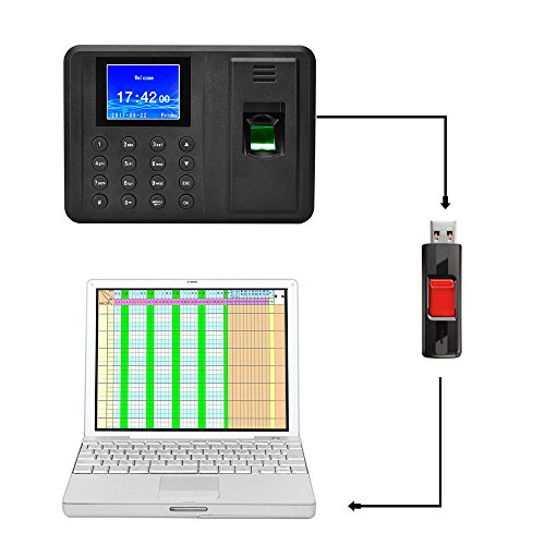 Antner-Fingerprint-Time-Attendance-Clock-Output-Attendance-Report-Directly-USB-Flash-Disk-Download-Employee-Payroll-Recorder-Black