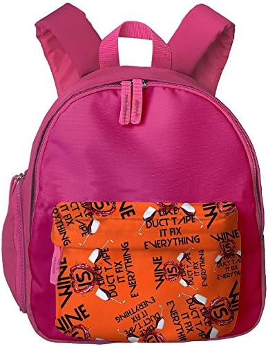 Wine Is Like Duct Tape It Fix Everything Gift Boy Print Kid's Lightweight School Backpacks Cute School Bags