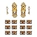 WINOMO 2 Pack 1/12 Dollhouse Miniature Vintage Door Lock + Keys + 12pcs Hinges (Golden)