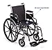 Invacare Models TRSX58FBP/T93HCP Tracer SX5 Wheelchair With Desk Length Arms and Hemi Footrests with Heel Loops, 18