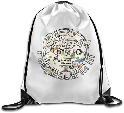 Led Zeppelin III Album Led Zeppelin Drawstring Backpack White