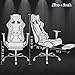 Executive, Swivel, Leather Racing Style, High-Back Gaming Office Chair with Lumbar Support and Headrest.