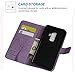 Galaxy S9 Plus Case, Galaxy S9+ Case, Premium PU Leather Wallet Purse Owl Tree Embossed Pattern TPU Inner Wrist Strap Credit Card Holders Flip Folio Stand Cover for Samsung Galaxy S9 Plus, Purple