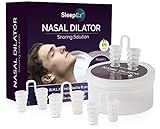 Stop snoring solution By SleepEZzzz® - NEW 2018 Upgraded Design Snore Stopper - Snoring DeviceThat Works - Instant Snore relief - Perfect For Home Or Travel - 4 Pairs - 4 sizes