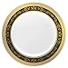 Posh Setting Royal Collection China Look White, Gold/Black Plastic Plates (Includes 4 Packs of 10.25'' Dinner Plates A total of 40 plates) Fancy Disposable Dinnerware