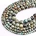 HAAMIIQII 60pcs 6mm Natural African Turquoise Stone Beads Round Loose Gemstone Beads for Jewelry Making Strand 15 Inch