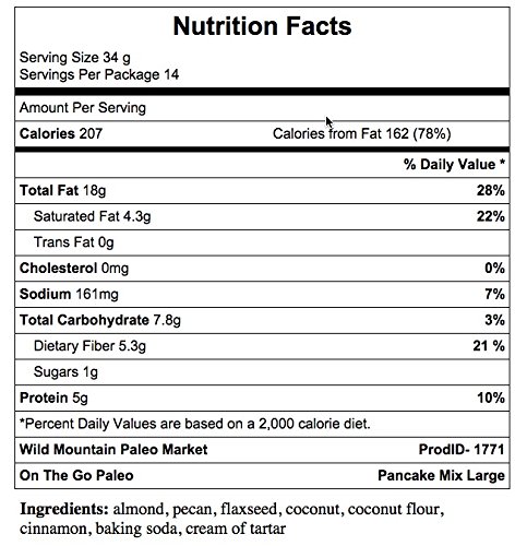 Certified Paleo Pancake Mix, Gluten & Grain Free -- 16.8 Oz (14 Serving) - Thumbnail 3