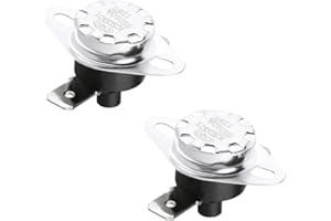 Fielect KSD301 Thermostat Temperature Control Switch,Adjust Snap Disc Temperature Switch 125°C Normally Closed 2 Pcs