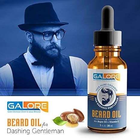 Galore Organic Beard Hair Growth Oil With Argan Oil And Vitamin E