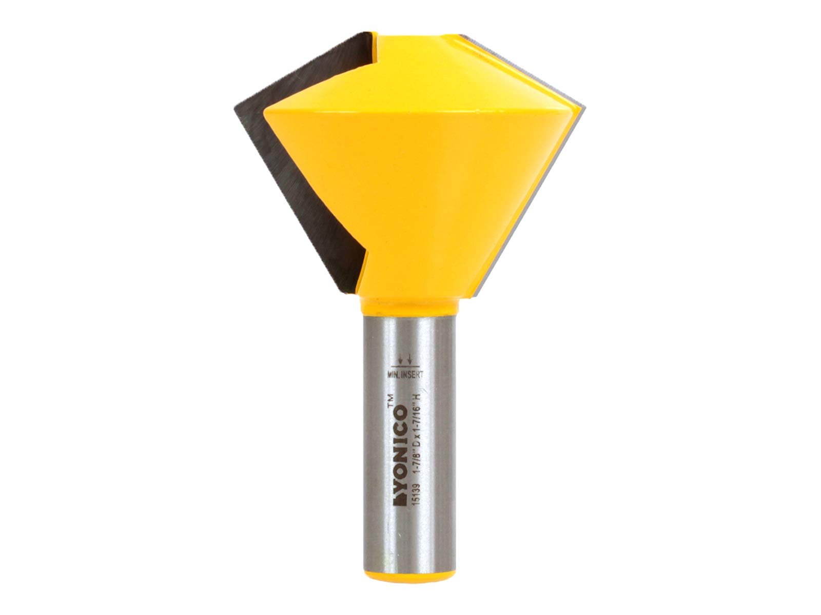 Yonico 15139 - Bird's Mouth Router Bit, Sides: 6 & 12-1/2" Shank