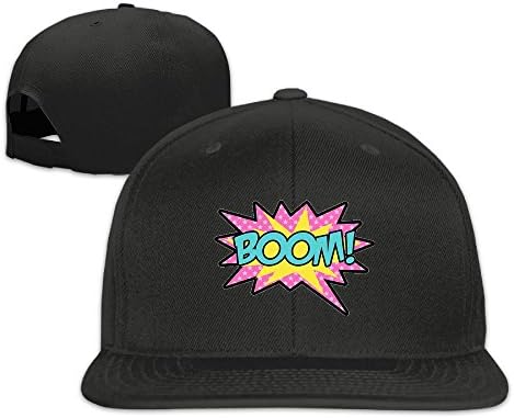 Boom Word Pattern Personalized Plain Flat Baseball Hats Fancy Snapback Hats Visor Hats For High School