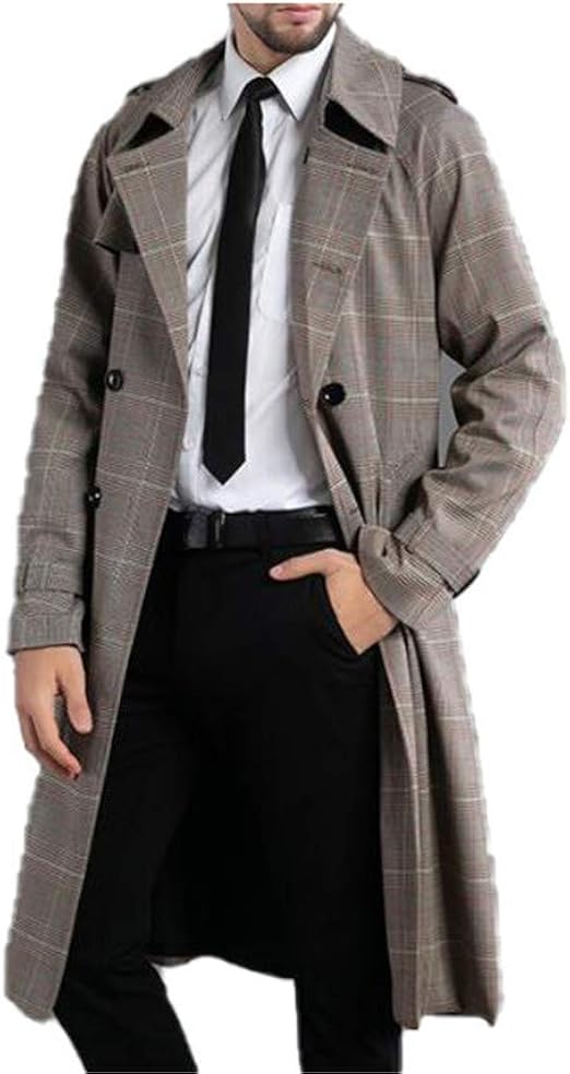 Herren Trenchcoat Im Slim Fit - Stylischer Wintermantel Für Business & Freizeit