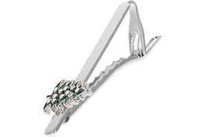 ibasenice Festive Christmas Tree Tie Clip for Men Alloy Pin with Snowflake Design Install Holiday Accessory