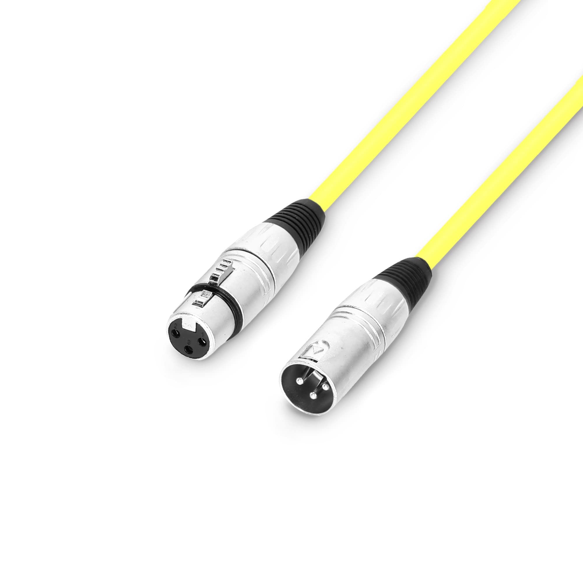 Adam Hall Cables 3 STAR MMF 0100 YEL Microphone Cable XLR Female to XLR Male 1 m Yellow