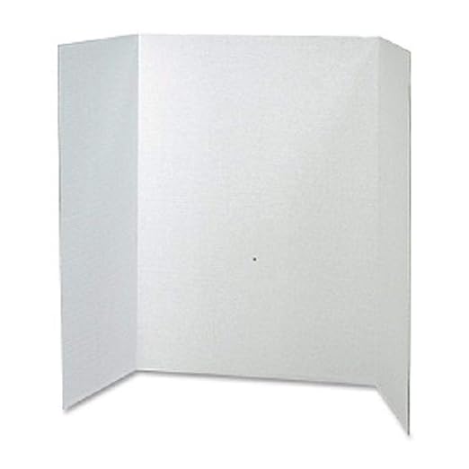 TriFold Display Boards 48"x36"; White; 12Pack Industrial