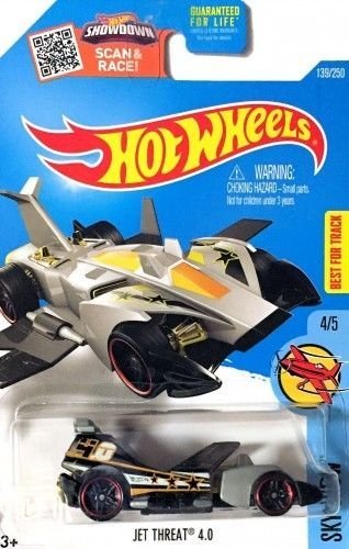 Hot Wheels 2016 Sky Show Jet Threat 4.0 (Fighter Jet Car) 139/250, Gray