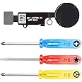 MMOBIEL Home Button Compatible with iPhone SE 2022 / SE 2020/8/ 8 Plus - Flex Cable Connector - Replacement - Decoration only no Function - Incl. Screwdrivers - Black