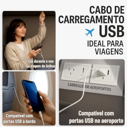 Adaptador USB Tipo C para USB Comum (Tipo A), Carregamento Rápido 30W, OTG Plug, Compatível com iPhone 11 12 13 14 15 16 17 Pro Max, Android, Carro, Power Bank, Transferência de Dados