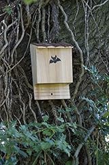 Greenkey Large Bat Box Wood Color Enhanced Roof for Protection Wildlife Garden view 3