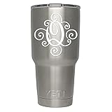 ViaVinyl Monogram die cut decal/sticker. CLICK FOR