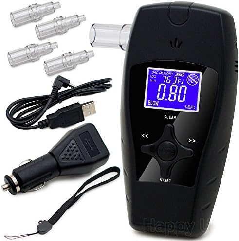 Professional Breathalyzer, Alcohol Breath Tester Detector, DOT / NHTSA / FDA Approved