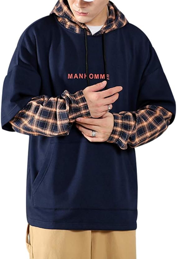 Amazon パーカー メンズ プルオーバー 秋服 長袖 スウェットパーカー トレーナー フード付き ゆったり おおきいサイズ メンズ服 カジュアル 春秋冬 トレーナー パーカー 通販