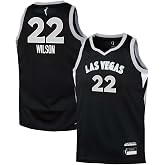 A'ja Wilson Las Vegas Aces #22 WNBA Youth 4-20 Black Explorer Edition Player Jersey