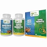 Probiotic 30 Billion CFU & Resveratrol 1150mg Supplement Combo Pack - 15 Live Strain Lactobacillus Acidophilus for Digestive, Immune, Heart Health, IBS,Weight Loss for Men & Women,120 Veggie Caps