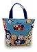 FINEX 2 Pcs Set Mickey Minnie Canvas Zippered Tote with Top Carry Handles Bag - Gym Makeup Diaper Reusable Grocery Lunch - Random Color