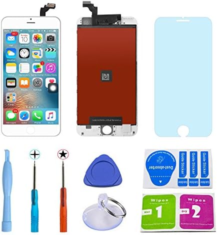 KAICEN LCD Display Touch Screen Digitizer Assembly Replacement with Simple Tools and Glass screen protector For iphone 6 （ 4.7 inch） White