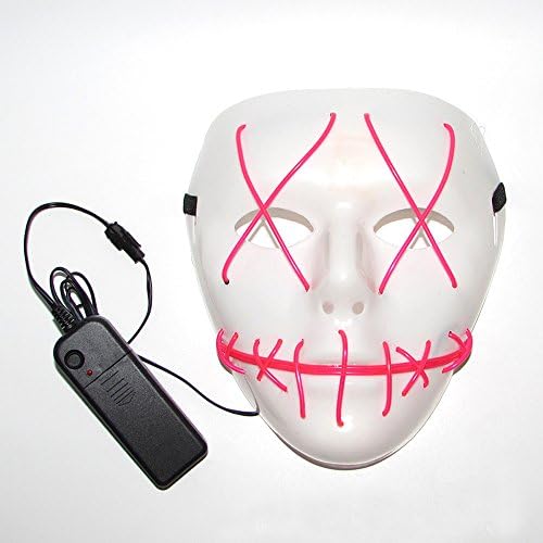 Purge Halloween Led Light Up Costumes Glow Stick Party City Mask for Parties Festival Costume by Magical Imaginary