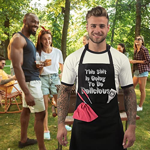 Bang Tidy Clothing BBQ Apron Funny Aprons For Men Delicious Barbecue