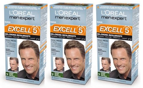 3 X L Oreal Loreal Paris Men Expert Excell 5 Hair Dye Colour