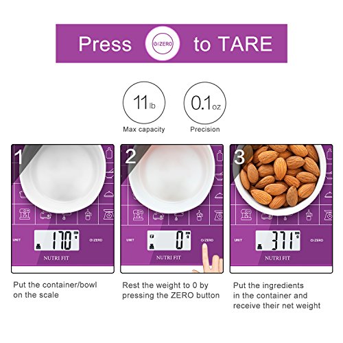 image for Digital Kitchen Scale,Multifunction Food Scale with USB Rechargeable,K