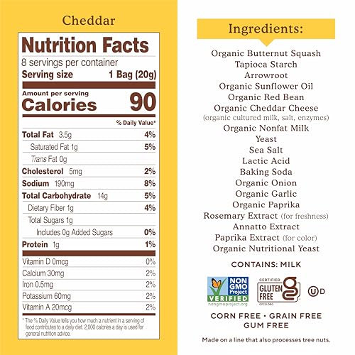 SIMPLE MILLS POP MMMS CHEDDAR BAKED SNACK PACK CRACKERS, HEALTHY SNACKS FOR KIDS, INDIVIDUAL PACKS, GLUTEN FREE, 8 CT (PACK OF 1)