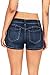 Wax Women's Juniors Classic Blue Denim Shorts (M, Dark Denim)