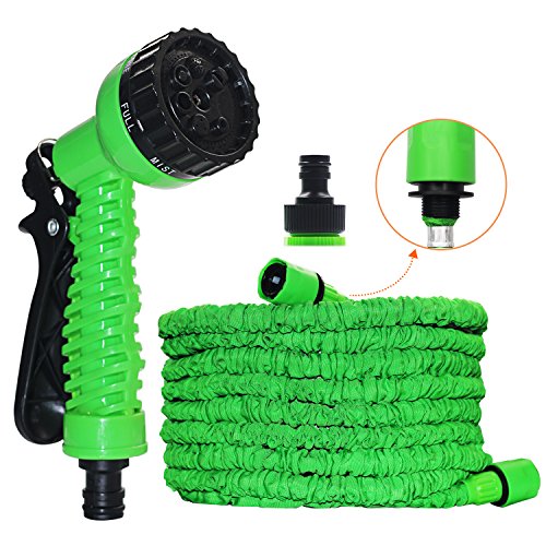 Grelife Garden Hose Expandable Hose 75ft Flexible Water Hose with Extra Strength Fabric and 7 Function Spray Nozzle for Watering, Washing, Cleaning - Thumbnail 7