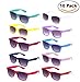 80's Classic Blue Brothers Horn Rimmed Style Retro Colors Packs Vintage Retro Sunglasses