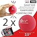 sFera Yoga Massage Balls, Trigger Point, Deep Tissue and Myofascial Therapy. 2 (2.5 inch) Firm Balls w/mesh Bag, (RLZ2 MED - Red)
