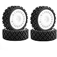 4Pcs Rubber Tire Plastic Wheel Tyre for Tamiya XV-01 XV01 TA06 TT-01 TT-02 PTG-2 RC Rally 1/10 RC Car Upgrades Parts Accessories