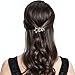 Jaciya 14pcs Minimalist Dainty Hair Clips Silver Hollow Geometric Alloy Hairpin Hair Clamps,Circle,Triangle and Moon Multiple Pattern (Silver)