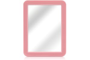 Vermo Magnetic Mirror - 2-Pack Locker Mirror - 5" x 7"- for School Locker, Bathroom, Household Refrigerator, Locker Accessory, Workshop Toolbox, Office Cabinet or More (Light Pink Single)