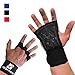 ProFitness Workout Gloves with Straps Best Workout Gloves for Weight Lifting, Gym Workouts (Black, Large)