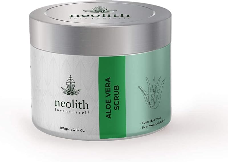 Neolith Aloe Vera Face Scrub for Dry Dull Skin Acne Blackheads Whitehead 100g