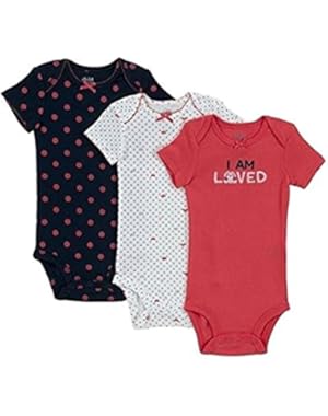 I Am Loved 3 Pack Baby Girls Bodysuits