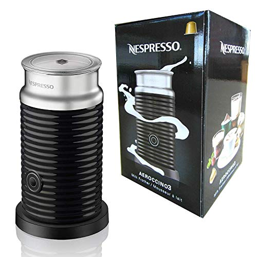NESPRESSO Aeroccino 3 Milchaufschäumer, Elektrischer Milchaufschäumer für 120 ml cremigen Milchschaum und 240 ml heiÃe Milch, Schwarz