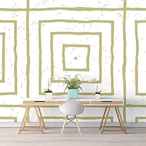 Wall Murals for Bedroom Abstract Geometric Lines Removable Wallpaper Peel and Stick Wall Stickers - 66x96 inches